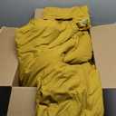 HYMOKEGE Mustard Yellow Full Size Comforter Sets Seersucker 7 Pieces, All Season Luxury Bed in a Bag for Bedroom, Bedding Set with Comforter, Sheets, Pillowcases & Shams
