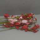 Valentine Centerpiece Table Decorations 10 PCs Romantic Valentines Day Flowers Artificial Red Pink Valentine Flowers with Faux Tulips Roses for Flower Arrangement Vase Wedding Tablecenter