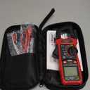 KAIWEETS Digital Clamp Meter Multimeter with D-Shaped Jaw for AC/DC Current & Voltage, Auto-ranging 4000 Counts Voltage Tester with Flashlight Backlight, Measuring Temperature Continuity Diode NCV