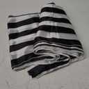 Kesfey 3 Packs Black and White Horizontal Striped Table Cloth 54 x 108 Inch Classic Black Stripe Tablecloths Disposable Plastic Stripe Table Covers Waterproof Picnic Tablecover for Camping Party