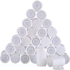 JOVITEC 30 Pieces Plastic Film Canister Holder, 35 mm Empty Camera Reel Containers, Storage Containers Case with Lids for Storing Small Accessories, Film, Keys, Coins, Art Beads(White)