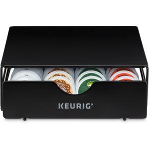 Keurig Slim Non-Rolling Storage Drawer, Coffee Pod Storage, Holds up to 24 Keurig K-Cup Pods, Black, Storage Drawer - 24ct, 9.2 x 3.3 x 12.2 inches