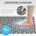 Bath Tub and Shower Mat Non Slip Bathtub Safety Mat with Powerful Suction Cups and Drain Holes, 36 x 16 Inch Soft Bathtub Mat Non Slip Bath Mat for Tub, Machine Washable, Easy to Cut, Dark Grey