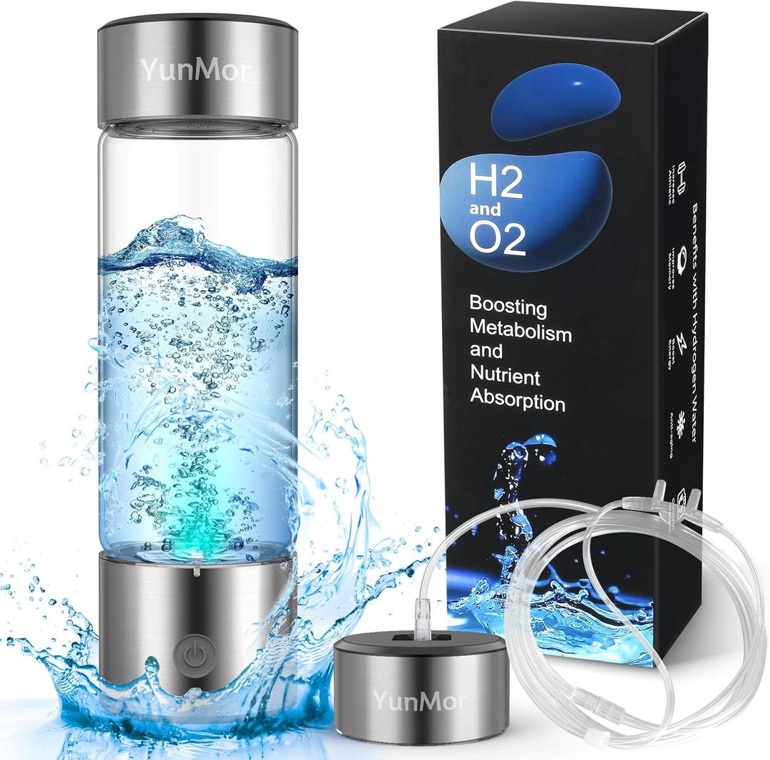 Hydrogen Water Bottle & Hydrogen Water Tablets Alternative  2800ppb SPE/PEM Tech, 3-Min Electrolysis, Inhalable H2 for Home, Office, Fitness & Daily Hydration