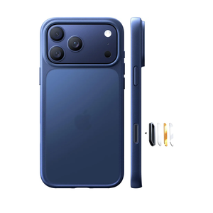 TORRAS for iPhone 17 Pro Case, Beyond Military-Grade Protection, Camera Control Button, DIY Buttons, Translucent Matte Slim Thin Shockproof Hard Back Anti-Scratch case for iPhone 17 Pro, Deep Blue