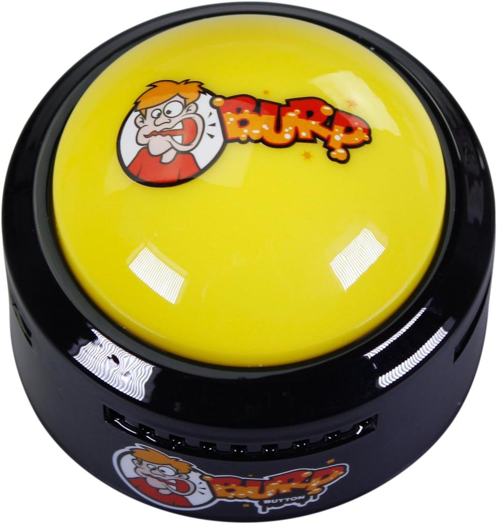 Talkie Toys Products Burp Button - 20 Funny Burp Sounds - Funny Talking Button for Burp Games, Burp Trivia, Burp Pranks - Great Gag Gift and Stocking Stuffer
