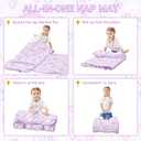 Lasoftan Toddler Nap Mat with Pillow and Blanket, Extra Large Rolled Napping Mats,Slumber Bags for Boys Girls,Kids Sleeping Bag for Daycare, Preschool Travel Camping