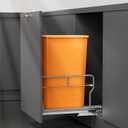 YJHome Pull Out Trash Can Cabinet with Soft-Close Slides