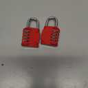 Combination Lock 4 Digit, Resettable Locker Lock,Waterproof Metal Combination Padlock for School Gym Locker, Sports Locker, Fence, Toolbox, Gate and Storage- Easy to Use and Set (Red), Pack of 2