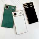 SAKUULO Case for iPhone Air Luxury Plating Gold Case for Women Girls Soft TPU Shockproof Raised Full Camera Protection Electroplate Bumper Cover for iPhone Air 6.5"- White