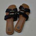 Sandals For Women 2025 Dressy Flat Slides Open Toe Sandals Comfortable Soft Leather Slides Slip On Ladies Casual Trendy Shoes, Size 9