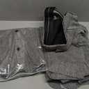 Men's 3 Piece Tweed Suit Retro Herringbone Lapel Blazer Vest Pants Set for Wedding Business (Large, Light Grey)