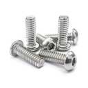 1/4-20 x 3/4" Button Head Socket Cap Bolts Screws, 304 Stainless Steel 18-8, Allen Hex Drive, Bright Finish, Fully Machine Thread, Pack of 25