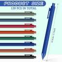 120 Pcs Ballpoint Pens Bulk Retractable Comfortable Writing Pens for Baby Shower Cute Back to School Supplies in Medium Point 1.0 mm for Office Teacher Student Bridal (Dark Vintage)