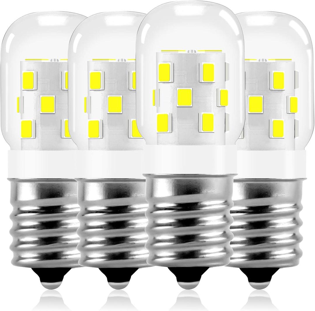 E17 LED Bulb Microwave Oven Light 8206232A Super Power Saving Multiple Purpose Appliance Bulb-3W(Equal to 40W Incandescent) 380LM 6000K Daylight White-4 Packs