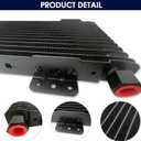 Low Pressure Drop Transmission Oil Cooler LPD47391 40K Trans Cooler Compatible with Heavy Duty 40,000 GVW Max including Mounting Hardware, Towing Applications and Advanced Cooling Protection 47391