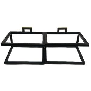 RKUVPAE 2PCS Metal Table Legs - Furniture Legs, 72CM Metal Coffee Table Leg, Gold Heavy Duty Dining Table Legs, Industrial Modern DIY Iron Bench Legs Black, Triangle Shape (Color:Black)