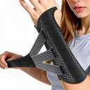 Ultra Breathable Carpal Tunnel Wrist Brace for Women&Men [Upgraded Medical-Grade] Night Wrist Support with Metal Splints Adjustable Rigid Hand Brace for Tendonitis, Sprain, Arthritis, Pain Relief (Black)