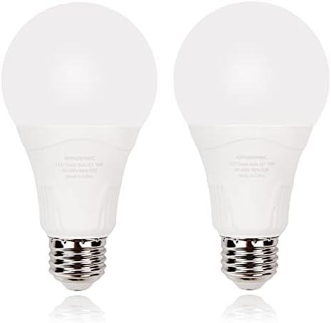 Radar Motion Sensor Light Bulb, 2 Pack A21 15W (100W Equivalent) 1500LM E26 Dusk to Dawn LED Bulbs Outdoor Lighting, Auto Motion Detector Light for Garage, Porch, Driveway, Patio,（Daylight 5000k）