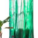 RAJBHOOMI HANDICRAFTS Assorted Sari Colorful Curtains Light-Filtering  Boho Curtains, Bed Canopy Panel, Tapestry or Window Treatment (Rama Green)