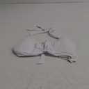 BECCA Swimwear Standard Color Code V-Wire Shirred Bikini Top, Adjustable, Tie Back, Separates for Women (White), Size: D