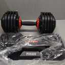 Adjustable Dumbbell 55LB Single Dumbbell 10 Weight Options, Anti-Slip Metal Handle, Perfect for Home Fitness Training