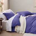 Bedsure Skipper Blue California King Duvet Cover - Prewashed Cotton-Like Polyester Extra Soft Bedding Set, Includes 1 Cal King Duvet Cover 104''x98'' with Zipper Closure & 2 Pillow Shams, No Comforter