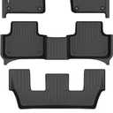 HAFIDI Floor Mats & Cargo Liner Fit for 2020-2026 Audi Q7 & SQ7 All Weather Protection TPE Anti-Slip Automotive Full Set Floor Liners Custom Accessories - Black