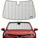 Custom-fit Windshield Sun Shade Compatible with 2019-2026 Chevy Silverado/GMC Sierra 1500 & 2020-2025 Silverado/Sierra 2500/3500 HD New Body Style Only, Foldable Sun Shade Shield with Storage Pouch
