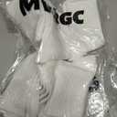 Crew Socks for Women & Men, 6 Pair Cute Cotton Casual Calf Socks Breathable Soft Above Ankle Socks, Size 5-10 (White)