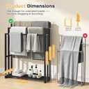 Freestanding Towel Rack, 3 Tier Wide Bamboo Stand with Shelf for Bathroom