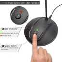 USB Microphone, 360 Degree Adjustable Gooseneck Design, Mute Button & LED Indicator, Noise-Canceling Technology, Plug & Play, Compatible with Windows & MacOS