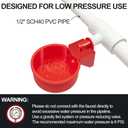 Chicken Waterer 12 Pack,Automatic Chicken Water Cup and 1/2" PVC Tee Fittings,Large Auto-Fill Chicken Waterer Cups,DIY Chicken Water Feeder, Coop Water Dispenser,Poultry Waterer Feeder Kit