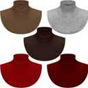 SATINIOR 5 Pieces Fake Turtleneck Dickey Collar Half Top Mock Blouse Neck Warm Faux Detachable Collar for Women (Bright Color)
