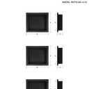 Tile Redi USA RNT1614S-14-14 Niche Triple Recessed Shower Shelf, Three Shelves, 42" H X 16" W, Black