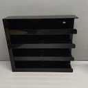 Black Premium Acrylic Wall Mounted Salon Nail Polish Rack, 4 Tier Display Shelf Storage Organizer