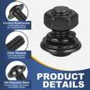 M METERXITY 10 Set M6 x 40mm Flanged Button Head Socket Cap Screws, Black 304 Stainless Steel 18-8 Hex Socket Head Screws Bolts, Nuts, Flat & Lock Washers for DIY, Furniture, Automotive
