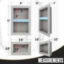 Houseables Shower Niche, Shower Niche Insert Tile Ready, Recessed Bathroom Storage, 12x20 + 12x6, in Wall Shelf, Cubby Inserts, Recessed Shampoo Caddy, Inset Shelves, Built in Nook, Soap Box, Prefab