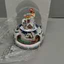 Musical Rotating Santa Claus Flying Over Village,Automatic Snowfall,Train, Christmas Snow Globe Music Box Gifts, for Women Wife Mom Girlfriend Daughter, Xmas Present,Plays 48 Classic Christmas Carols