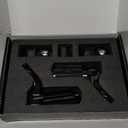 PBYMT Highway Pegs Short Angled 304 Stainless Steel, Highway Footpegs Footrest Fit For 1''&1.25''(25/32mm) Crash Bars Compatible with Harley Davidson Touring Road Glide Road King Street Glide Black