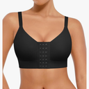 FeelinGirl Full Coverage Mastectomy Bra Post Surgery Compression Bra for Women with Front Closure Post Surgical Bra Beige XL