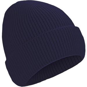 ZOORON 1&2 Unisex Thick Knitted Beanie for Men Women Cuffed Plain Hat Winter Slouchy Ski Beanies (Navy Blue)