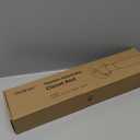 Closet Rods for Hanging Clothes, 17 to 99 Inches Stepless Adjustable Metal Closet Rod, 1.3 Inches Heavy Duty Clothes Hanging Rod for Closet Wardrobes Laundry RV, Black