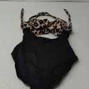 Eomenie Women's One Piece Swimsuits Tummy Control Cutout High Waisted Bathing Suit Wrap Tie Back 1 Piece Swimsuit (Large, Leopard)