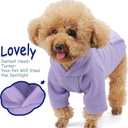 Winter Dog Hoodie with Pockets - Solid Color Polycotton Sweatshirt for Small, Medium, and Large Dogs - Soft, Warm, Cozy Pet Clothing for Cold Weather - Ideal for Outdoor Walks.Purple-XL