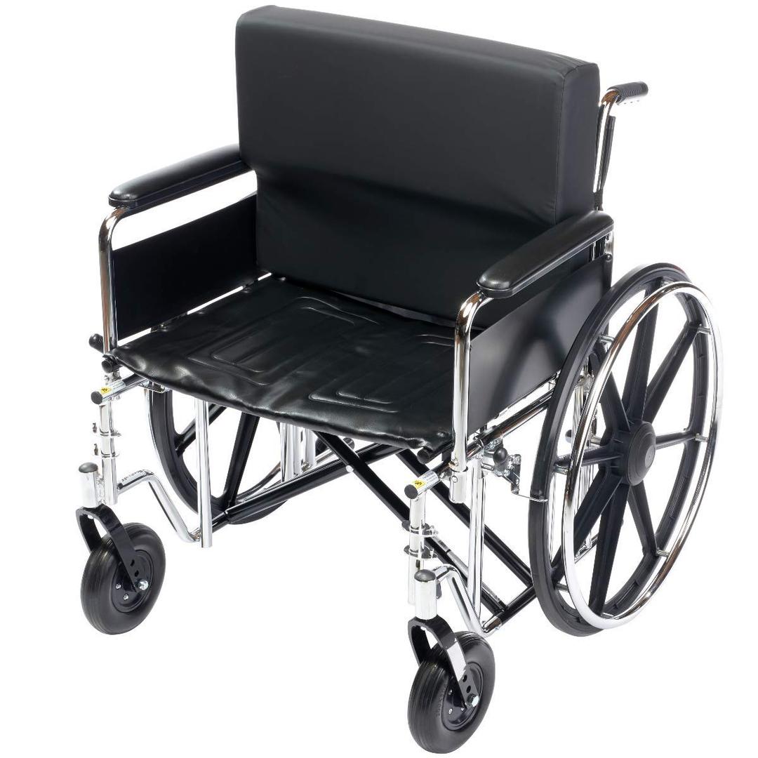 Lacura Bariatric Backrest, 22", Comfortable, Supportive, and Spacious Wheelchair Back Pillow, Firm Back Support to Maximize Comfort for Patients Who Want More Room, Water-Resistant Cover