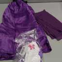 Rayekrot 50s Costumes for Girls 1950s Pink Poodle Skirt Set with Eye Glasses Scarf Headband Socks (Purple, 8-10 Years)