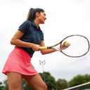 Women's Tennis Skirts High Waisted Athletic Workout Golf Skorts with Pockets Built-in Shorts Sports Running Skirts (Red, L)