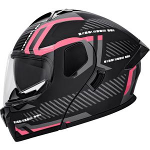 Modular Flip-Up Dual Visor Motorcycle Helmets Full Face Adults Motor-Bike BMX Four Wheelers Helmets for Men Women DOT Approved Medium