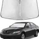 EcoNour Windshield Sunshade Compatible for Toyota Camry 2007-2009 2010 2011, LE, SE, SE Nightshade, XLE, XSE, TRD, Sun Visor for Front Windshield Sun Shade Cover, UV Heat Protector, Car Accessories